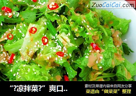 “?凉拌菜?”爽口麻酱生菜