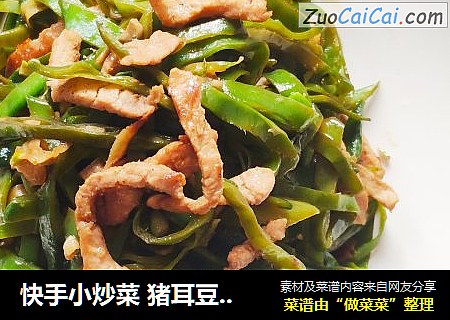 快手小炒菜 猪耳豆炒肉丝