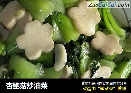 杏鲍菇炒油菜