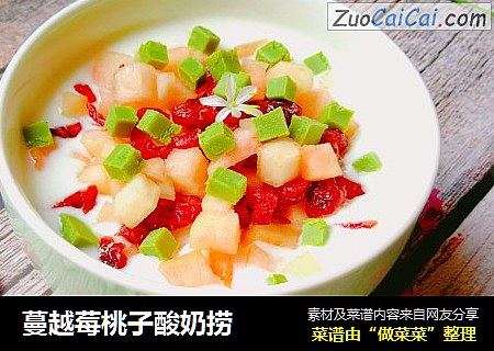 蔓越莓桃子酸奶捞