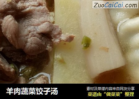 羊肉蔬菜饺子汤