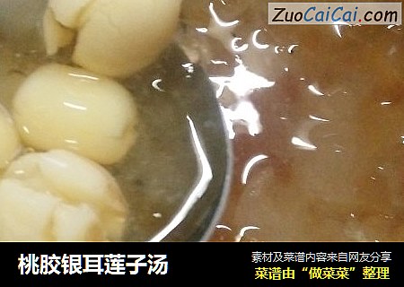 桃胶银耳莲子汤