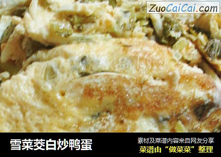 雪菜茭白炒鸭蛋
