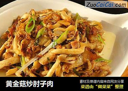 黄金菇炒肘子肉