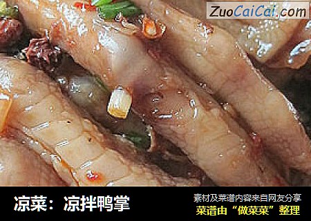 凉菜：凉拌鸭掌