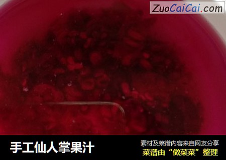 手工仙人掌果汁