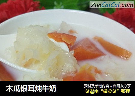 木瓜银耳炖牛奶