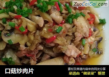 口菇炒肉片
