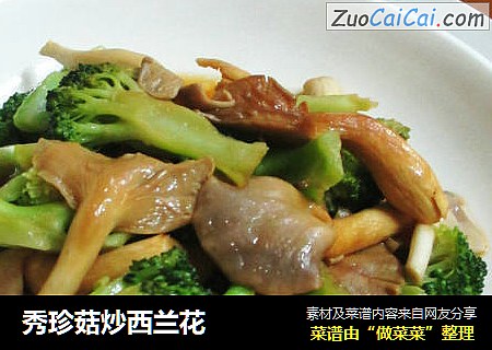 秀珍菇炒西兰花