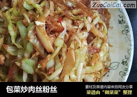 包菜炒肉丝粉丝