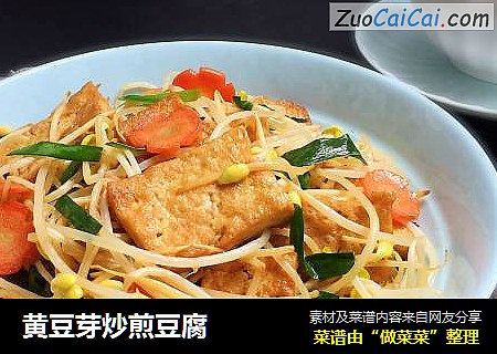 黄豆芽炒煎豆腐