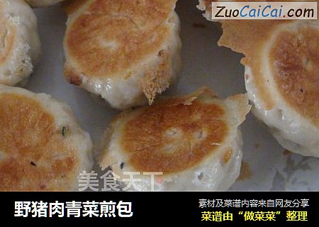 野猪肉青菜煎包