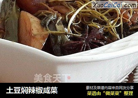 土豆焖辣椒咸菜