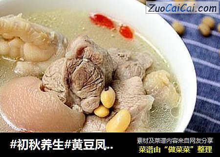 #初秋养生#黄豆凤爪猪蹄汤