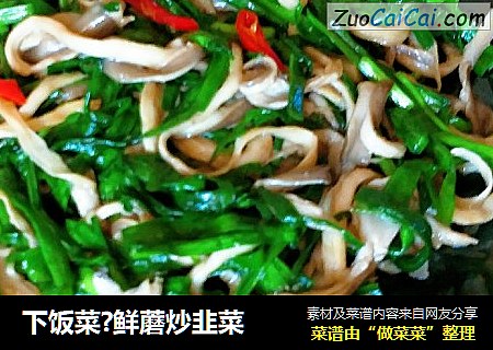 下饭菜?鲜蘑炒韭菜