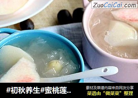 #初秋养生#蜜桃莲子银耳羹