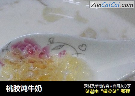 桃胶炖牛奶