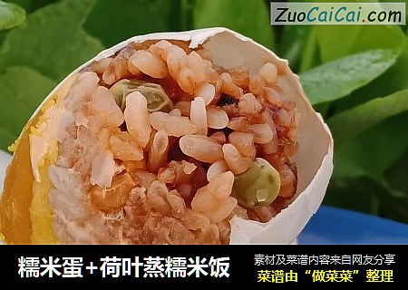 糯米蛋+荷叶蒸糯米饭