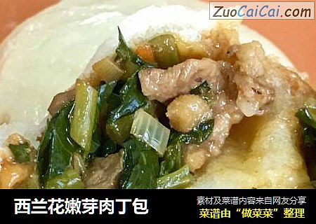 西兰花嫩芽肉丁包