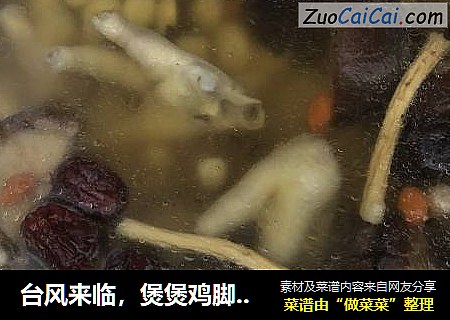 台风来临，煲煲鸡脚汤喝吧，青菜买不起