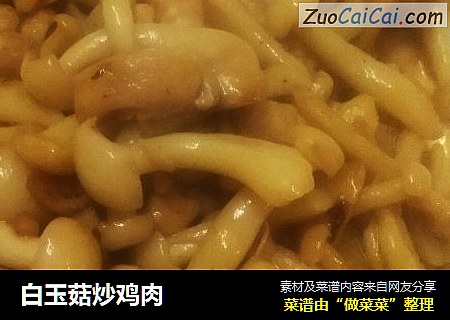 白玉菇炒鸡肉