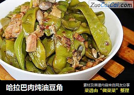 哈拉巴肉炖油豆角