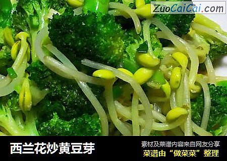 西兰花炒黄豆芽