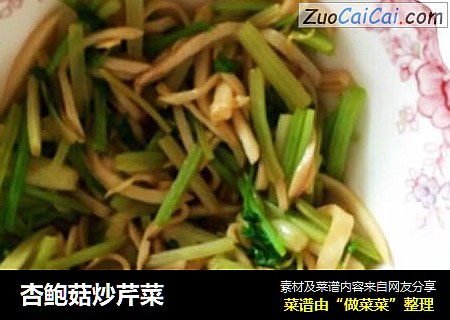 杏鲍菇炒芹菜