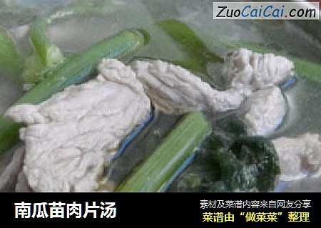 南瓜苗肉片汤