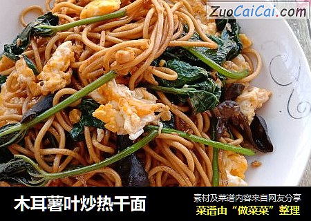 木耳薯叶炒热干面
