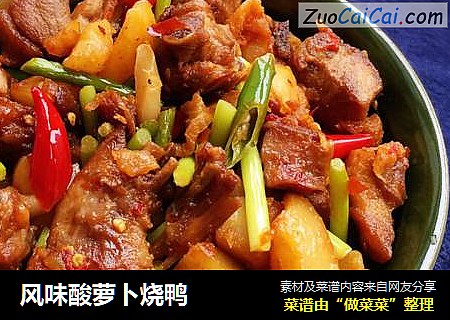 风味酸萝卜烧鸭