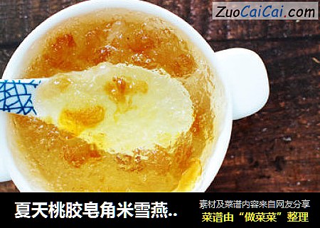 夏天桃胶皂角米雪燕银耳羮
