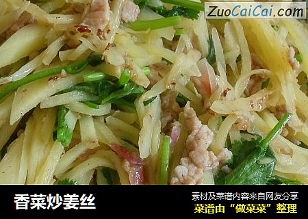 香菜炒姜丝