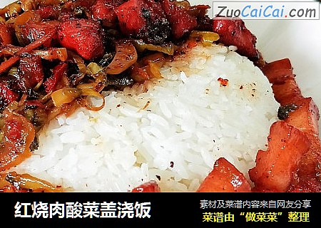 红烧肉酸菜盖浇饭