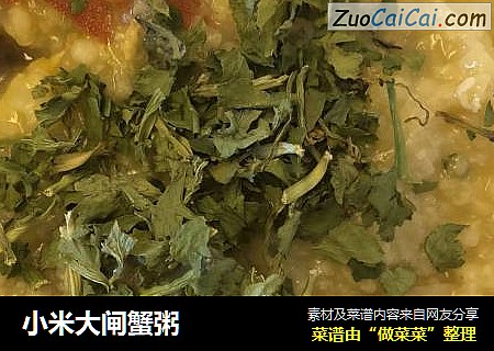 小米大闸蟹粥
