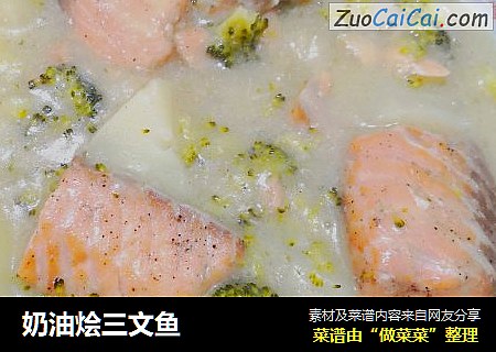奶油烩三文鱼