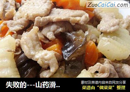 失败的---山药滑炒肉片