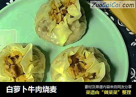 白萝卜牛肉烧麦