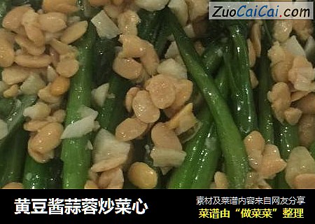 黄豆酱蒜蓉炒菜心