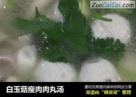 白玉菇瘦肉肉丸汤