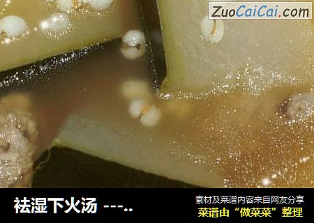 袪湿下火汤 --- 干贝冬瓜薏米扇骨汤