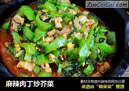 麻辣肉丁炒芥菜