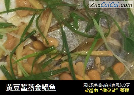 黄豆酱蒸金鲳鱼
