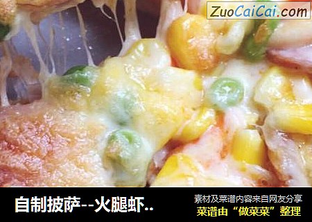 自制披萨--火腿虾蔬菜