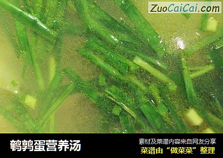 鹌鹑蛋营养汤