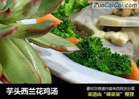 芋头西兰花鸡汤