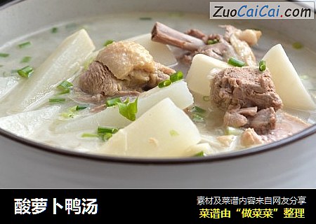 酸萝卜鸭汤