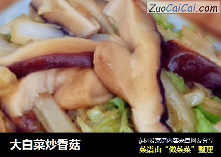 大白菜炒香菇