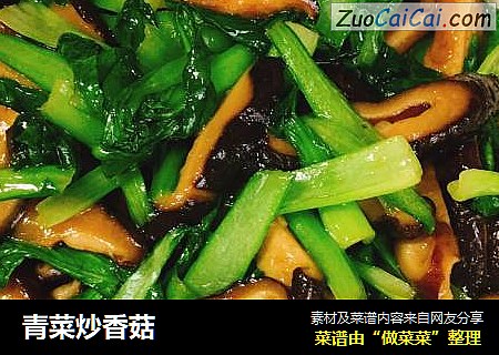 青菜炒香菇