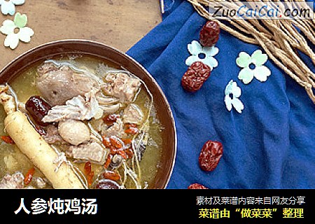 人参炖鸡汤